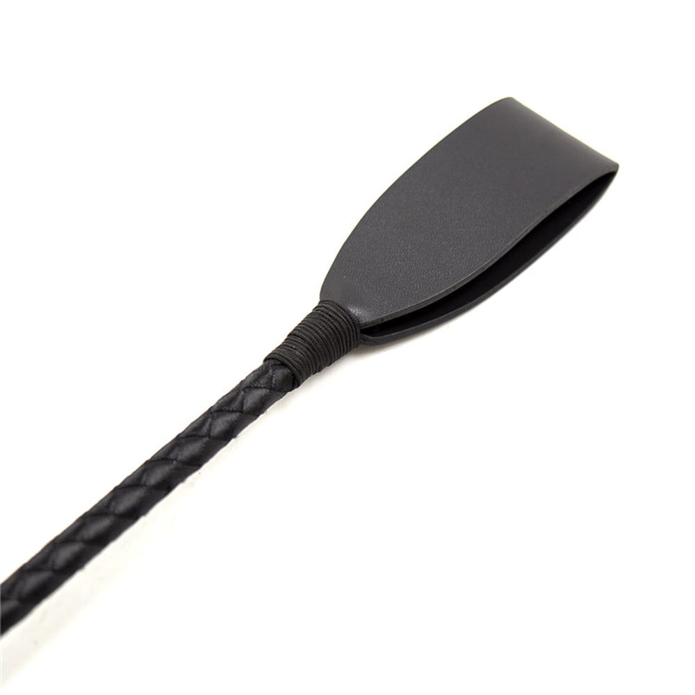 45-60CM-Black-PU-Leather-Spanking-Paddle-Long-Whip-Flirting-slave-BDSM-Bondage-Flogger-Sex-Toys-2