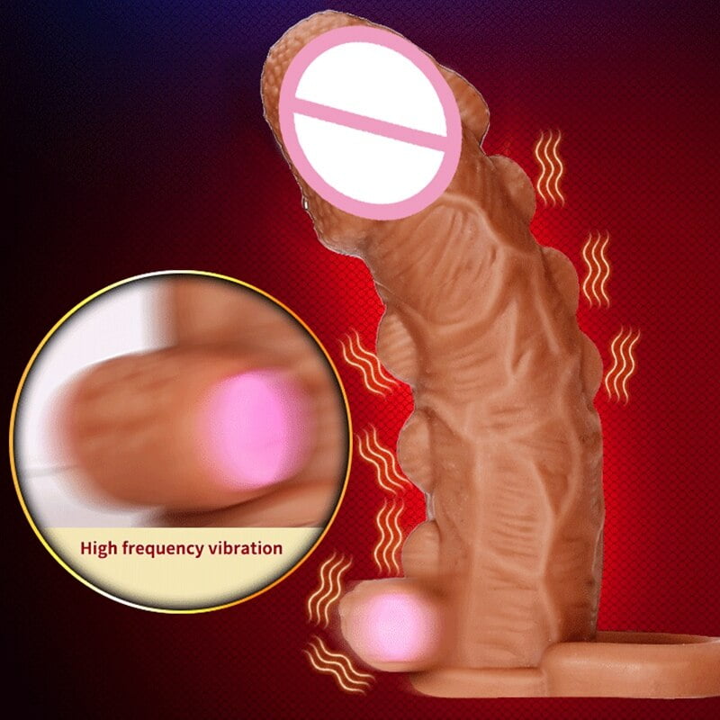 Dildo-Extender-Penis-Enlargement-Reusable-Sleeve-Silicone-Big-Dotted-Penis-Sleeve-Cock-Ring-With-Solid-Glans-3